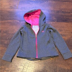 Skechers Kids Charcoal and Fuchsia Zip-Up Hoodie